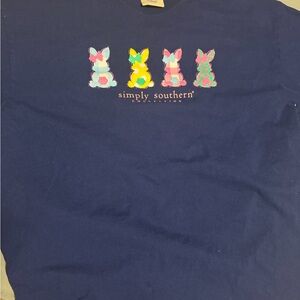 Simply Southern Navy Bunny Print Tee